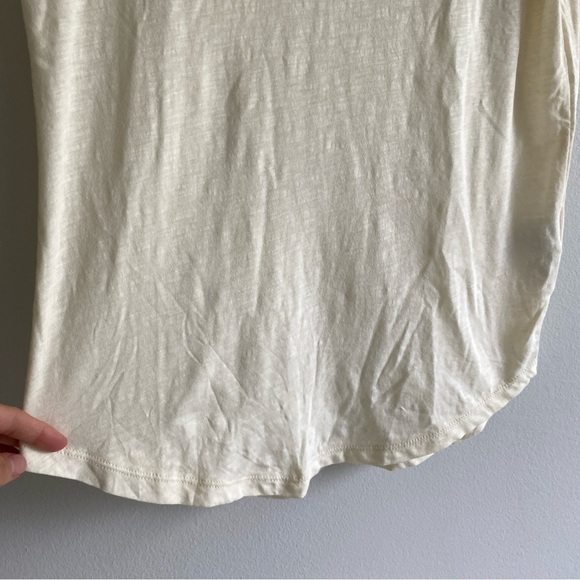 MADEWELL Cream  T-shirt With Colourful Collar Size XS - Picture 4 of 10